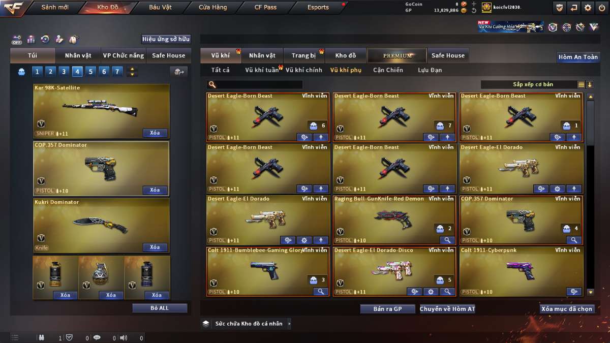 shop acc cf uy tin gia re